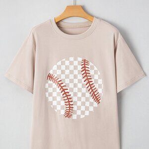Jet Stream Checkered Baseball Graphic Tee